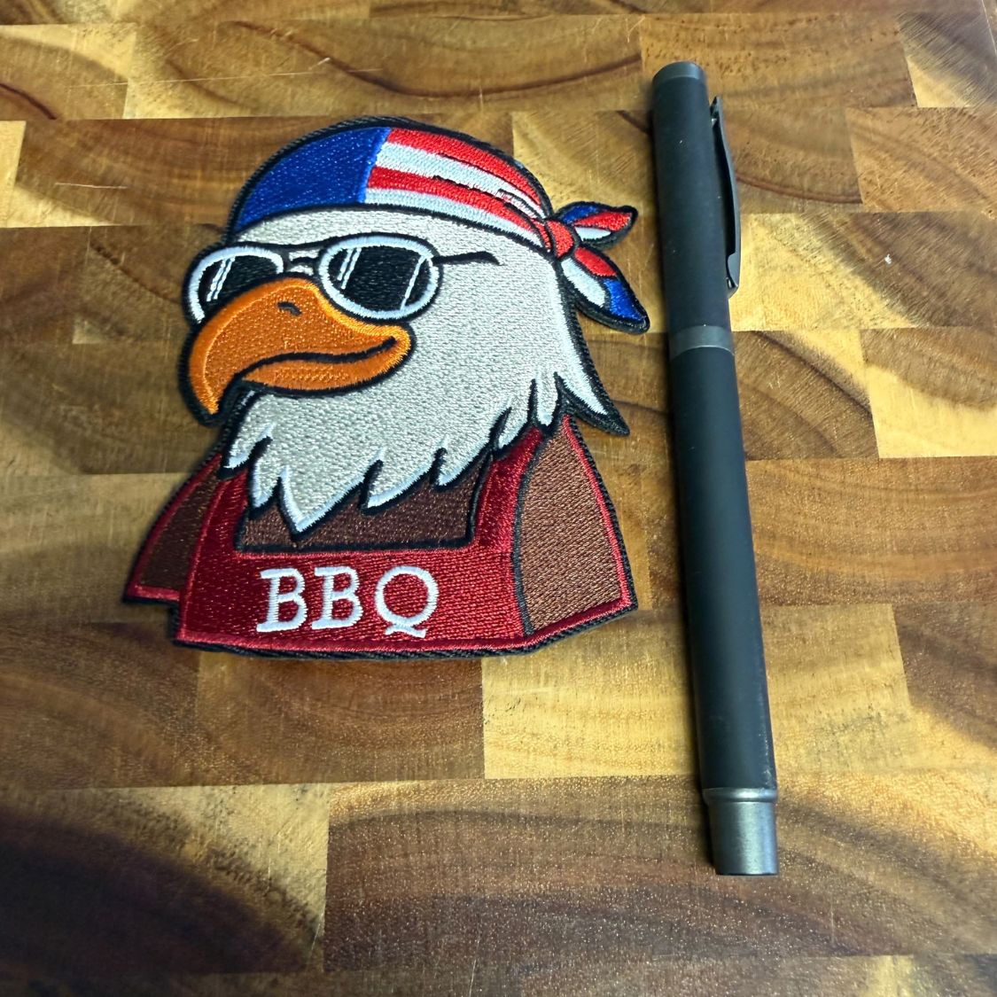 Lifespace 4" "BBQ Eagle" Embroidered Iron-on Patch