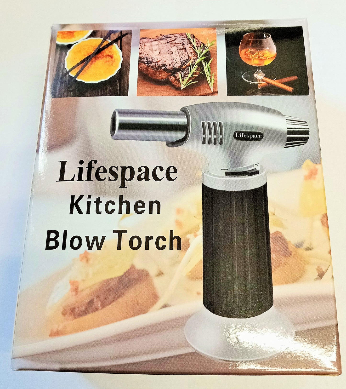 Lifespace Creme Brulee Blow Torch Burner w/ Filler Nozzle & FREE Condiment Caddy Bundle