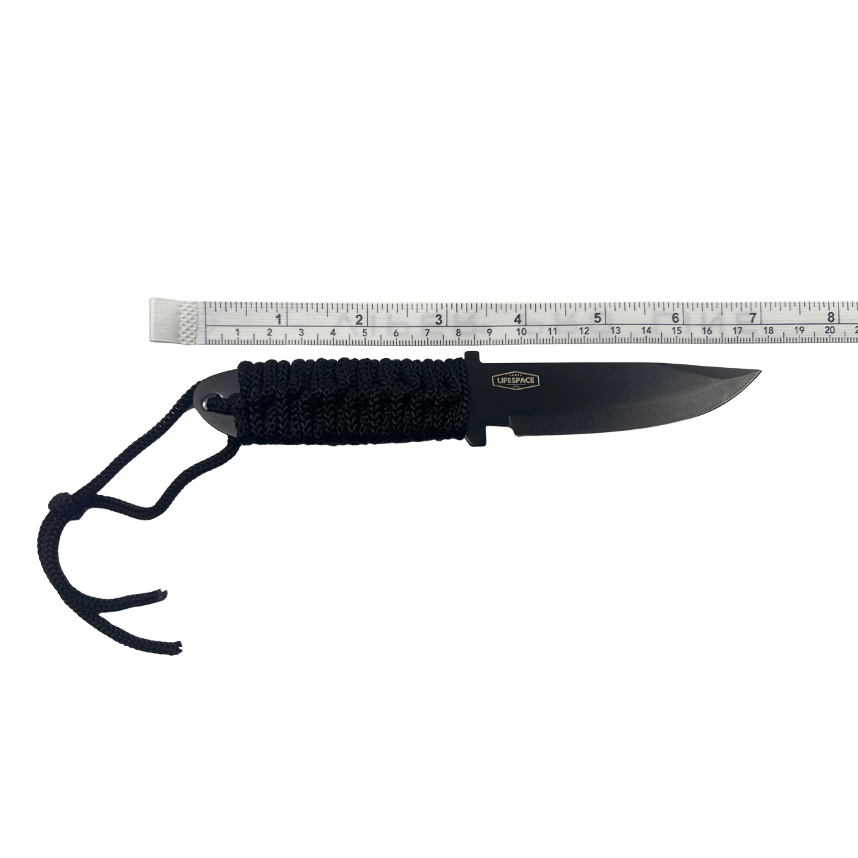 Lifespace Paracord Knife with Black Nylon Sheath - 7.5"