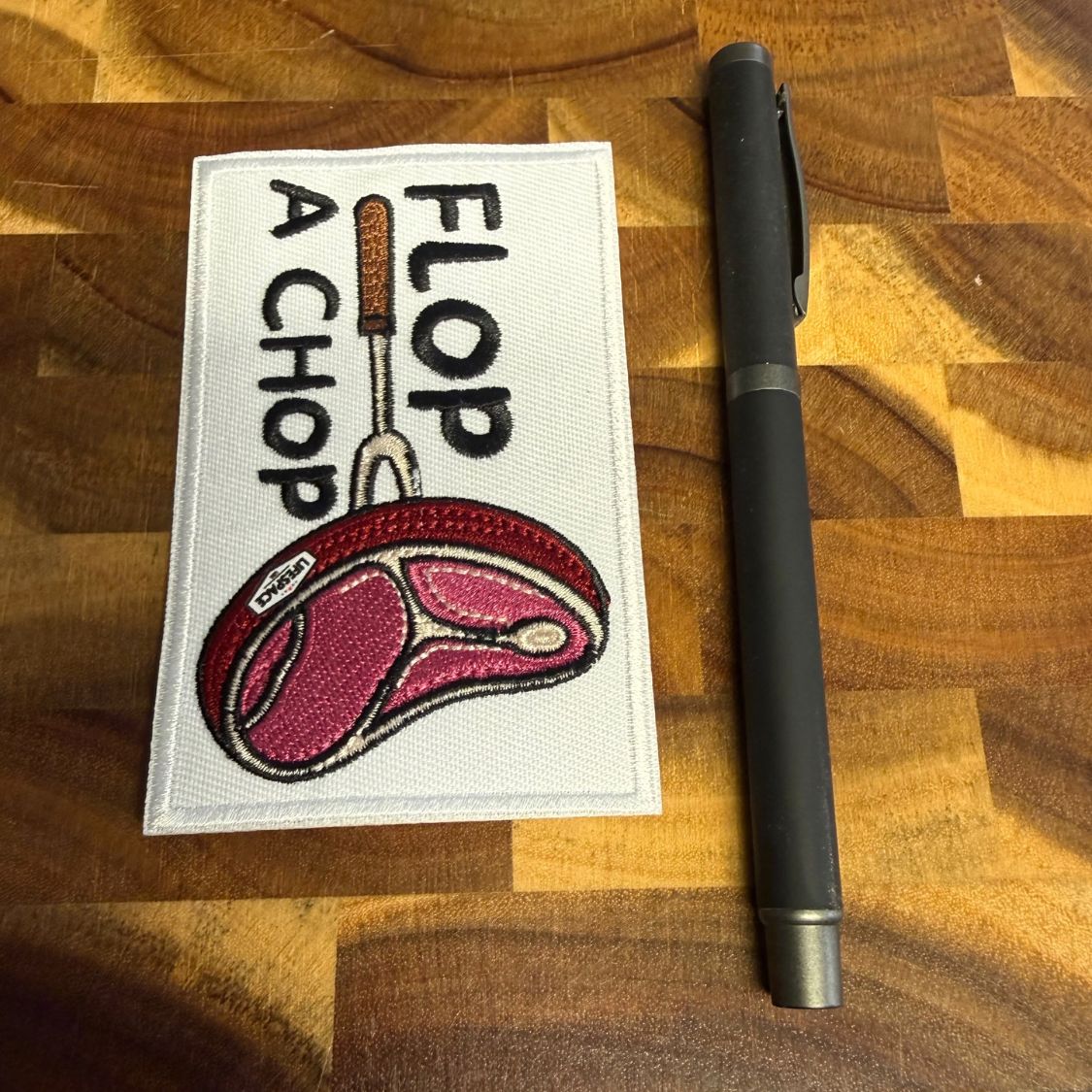 Lifespace 4" "Flop A Chop" Embroidered Iron-on Patch