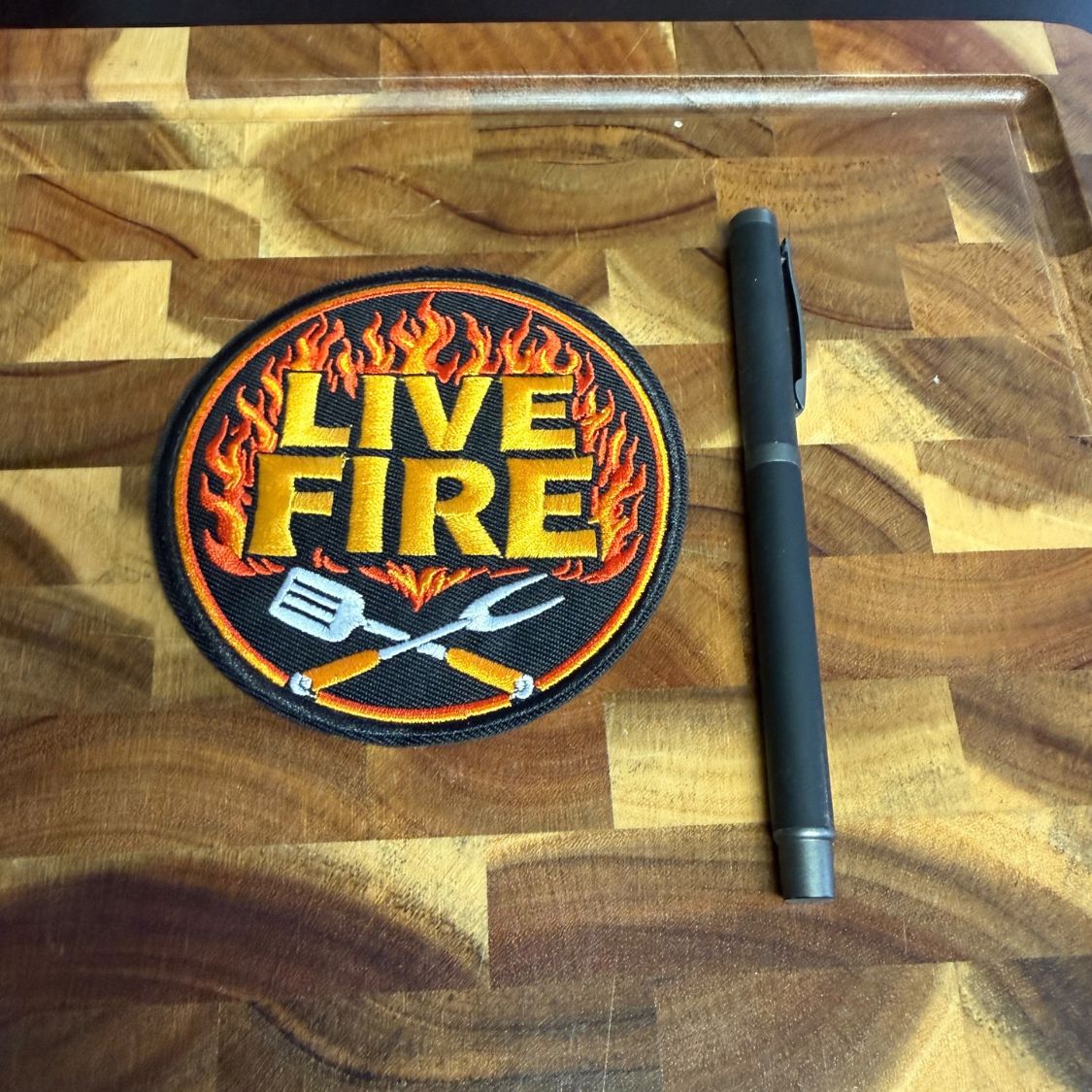 Lifespace 4" "Live Fire" Round Embroidered Iron-on Patch