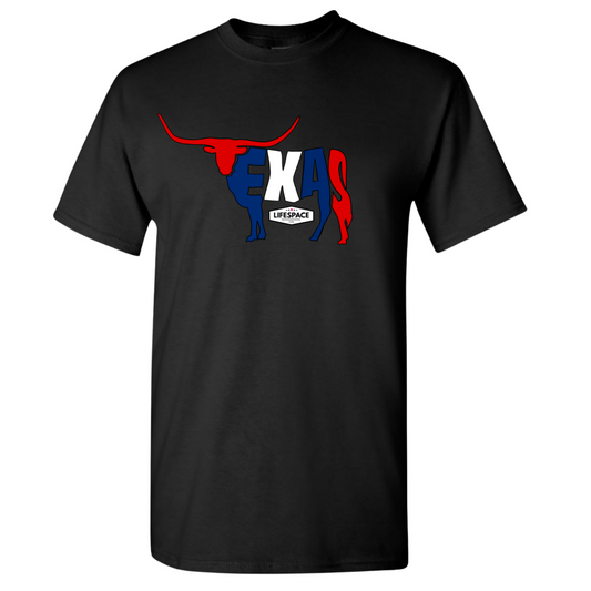 Lifespace Premium Cotton-Poly Blend Crewneck T-shirt "Texas Longhorn"