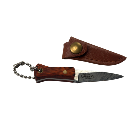 Lifespace Damascus Mini Narrow Trimming Knife with Sheath