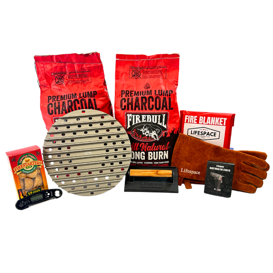 Lifespace Charcoal Steak Bundle — Live Fire Cooking Kit (Charcoal Bundle 1)
