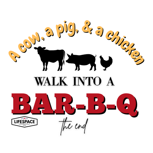 Lifespace Premium Waterproof Vinyl Sticker "A Cow, a Pig, a Chicken"