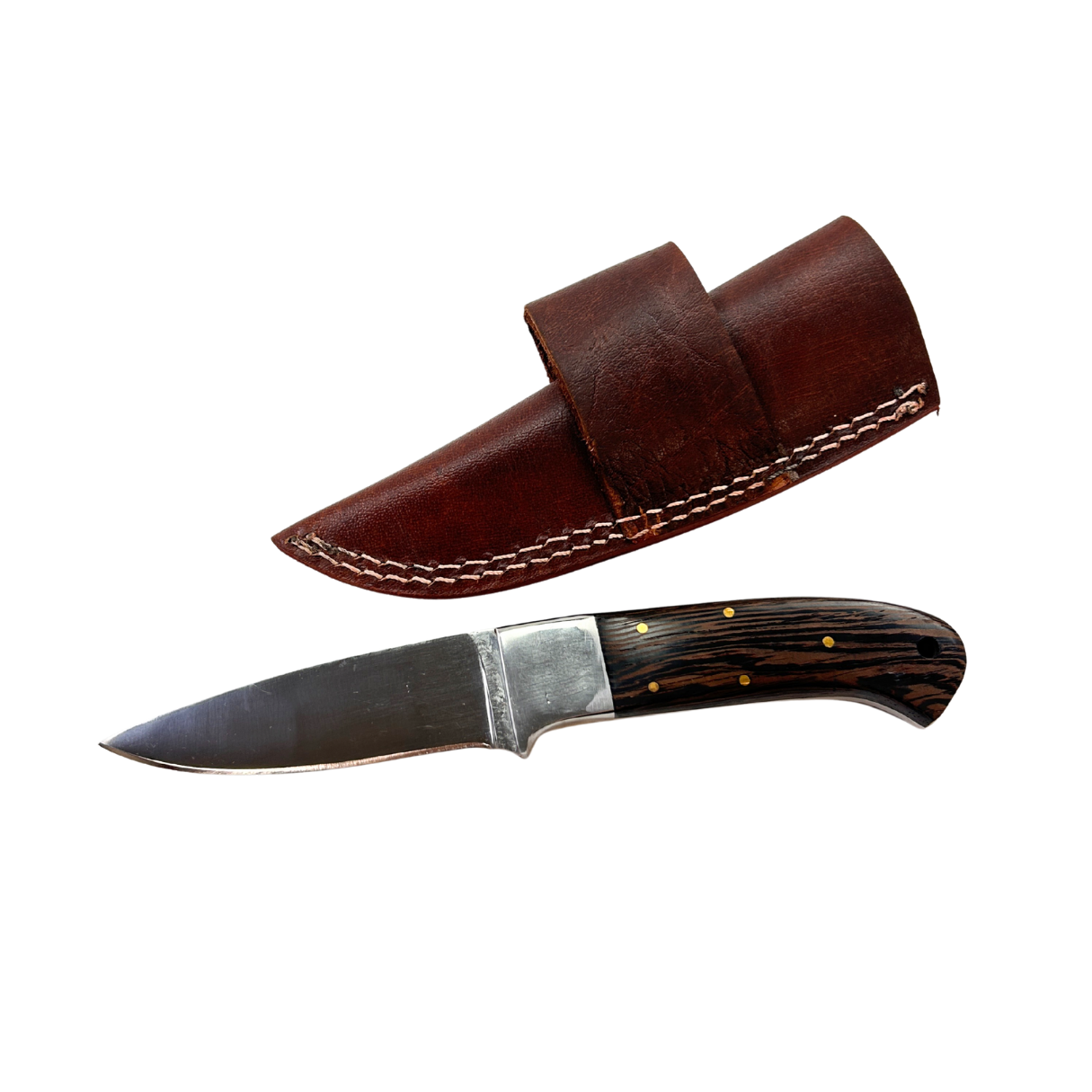 Lifespace Stainless Steel Knife with Hardwood Handle and Leather Sheath