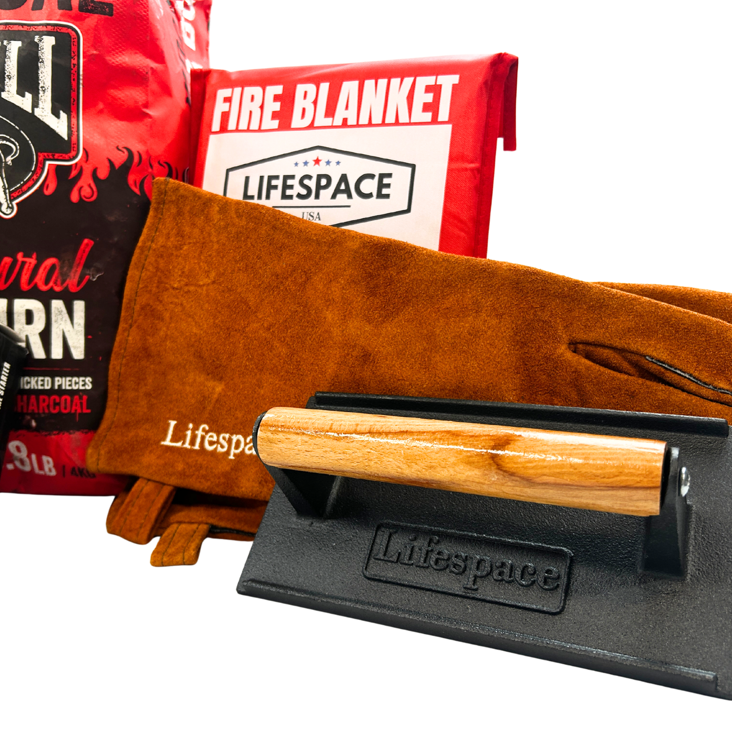 Lifespace Charcoal Steak Bundle — Live Fire Cooking Kit (Charcoal Bundle 1)