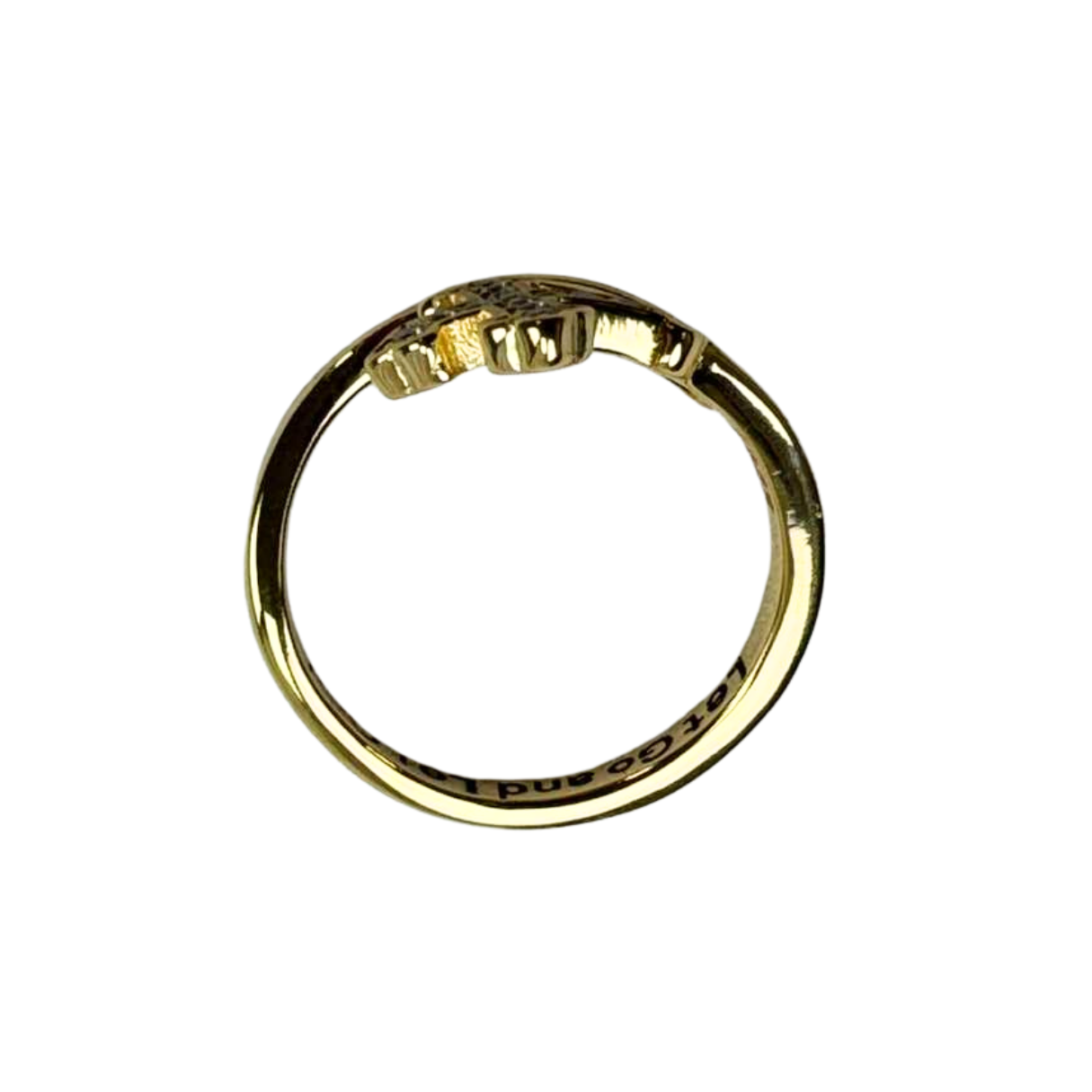 The Cross Road "Let Go and Let God" 925 Sterling Silver Ichthys Adjustable Ring with Rhodium OR Gold Plating