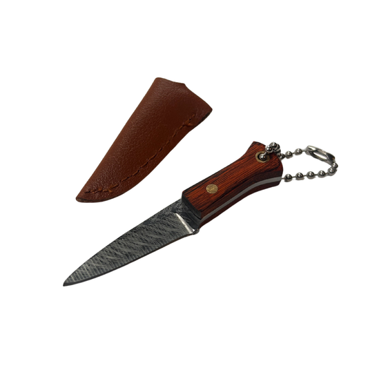 Lifespace Damascus Mini Narrow Trimming Knife with Sheath