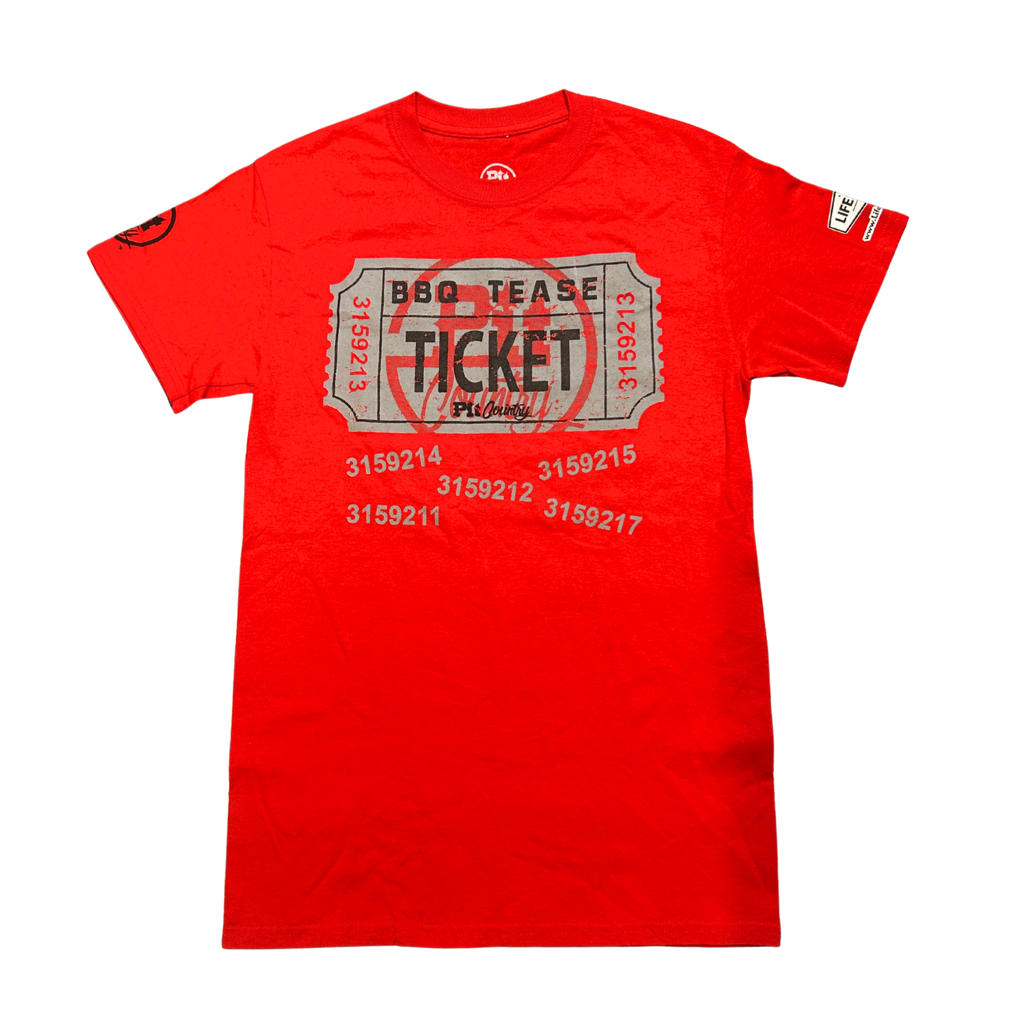 Pit Country Premium Graphic Crewneck Mens T-Shirt - “BBQ Tease Ticket"