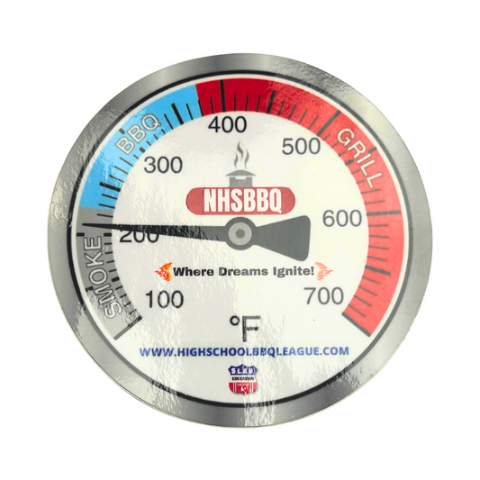 National High School BBQ Association "Thermometer" Sticker Bumper Sticker