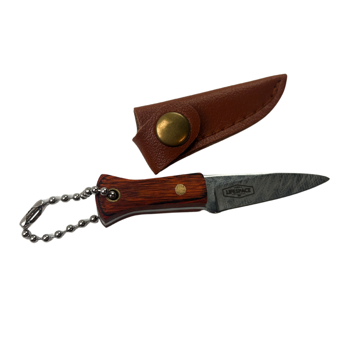 Lifespace Damascus Mini Narrow Trimming Knife with Sheath