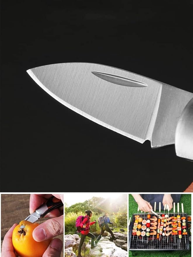 Lifespace Mini Blue Key Chain Stainless Steel Folding Knife