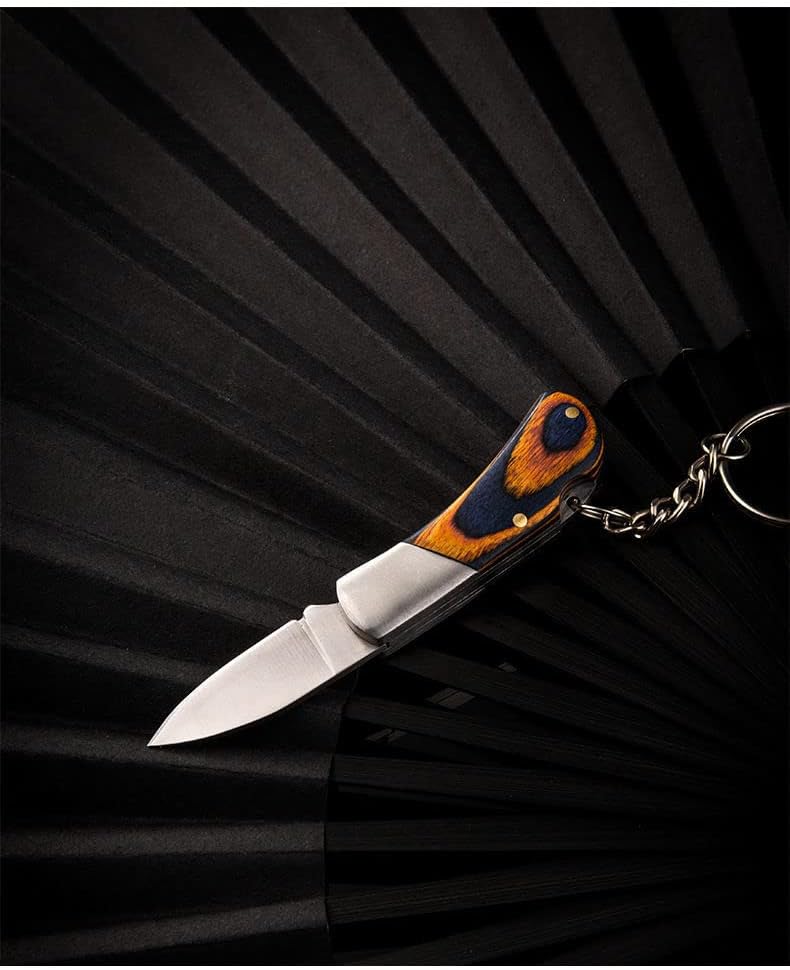 Lifespace Mini Blue Key Chain Stainless Steel Folding Knife