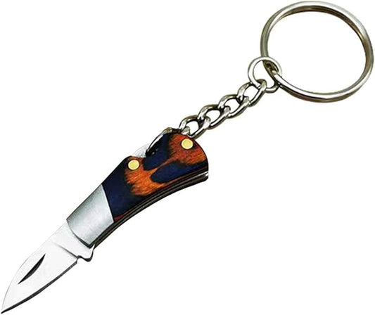 Lifespace Mini Blue Key Chain Stainless Steel Folding Knife