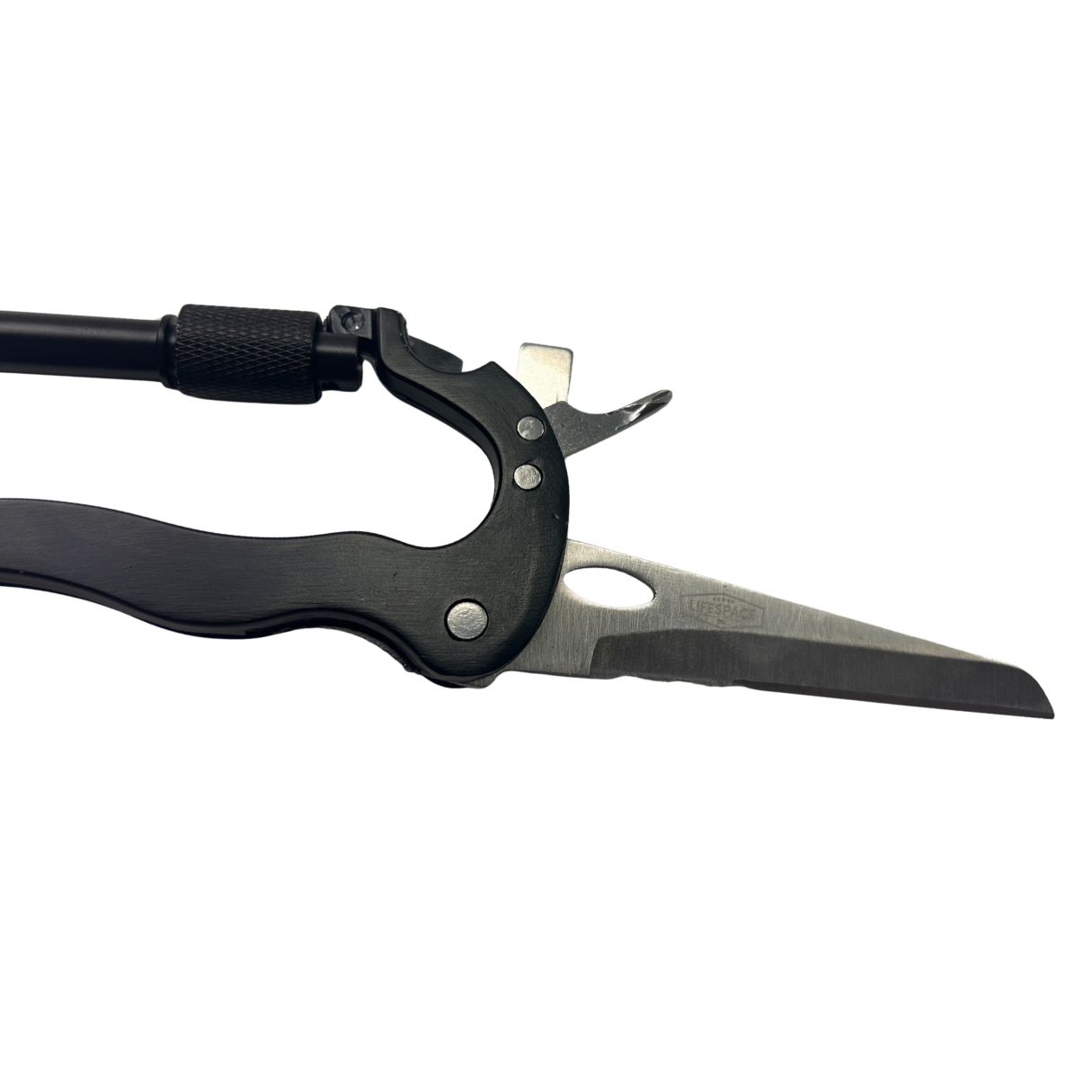 Lifespace Carabiner 6-in-1 EDC Multi-Tool Knife with a polished 420 Stainless Steel Blade