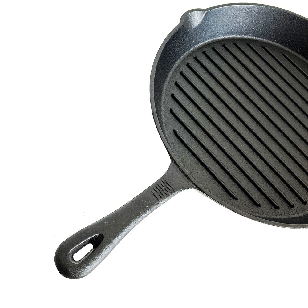 Lifespace Cast Iron Round Griddle Pan 12"