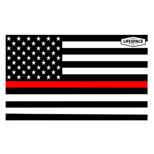 Lifespace Premium Waterproof Vinyl Sticker "American Firefighter Flag" MADE IN AMERICA