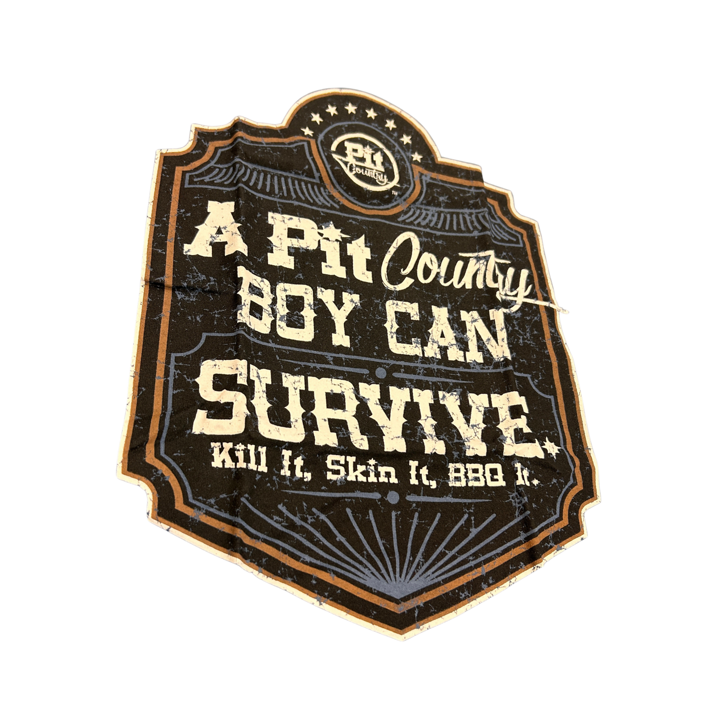 Pit Country Premium Graphic Crewneck Mens T-Shirt - “A Pit Country Boy Can Survive"