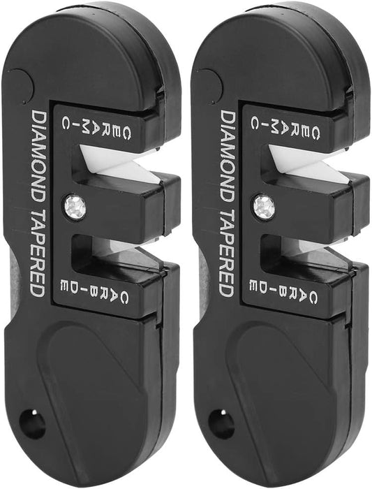 Lifespace Handheld Mini Ceramic Carbide 3-in-1 Knife Sharpener with Carabiner