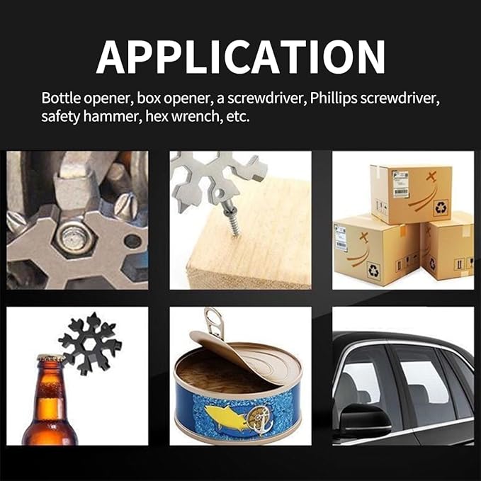 Lifespace 18-in-1 420 Stainless Steel Snowflake Multi Tool - Black