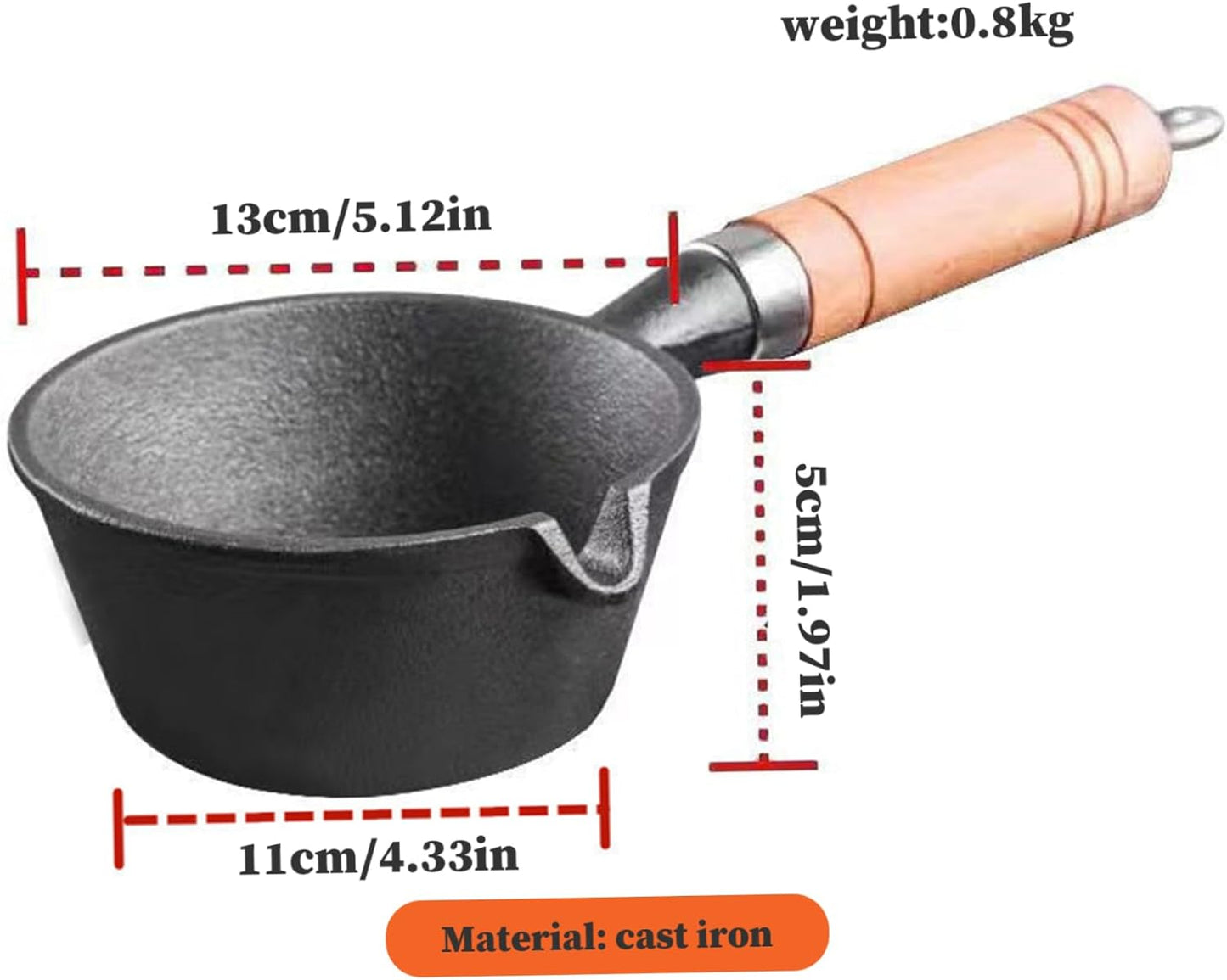 Lifespace Basting Sauce Pot with Wood Handle