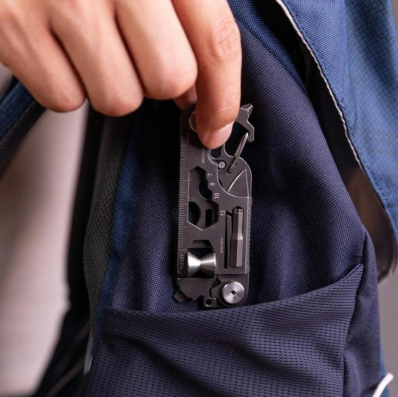 Lifespace 420 Stainless Steel Foldable 30-in-1 EDC Pocket Knife Multi-Tool (Gun Shape)