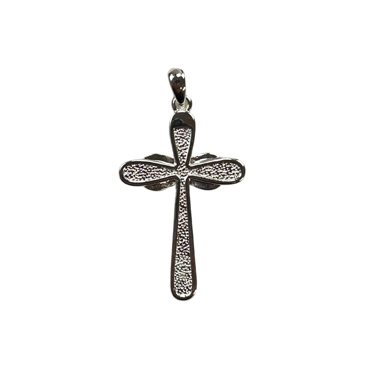 The Cross Road Women's Silver Plated Chipped Turquoise Infinity Symbol Cross Pendant