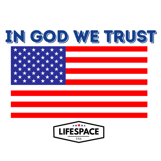 Lifespace Premium Waterproof Vinyl Sticker "In God We Trust" MADE IN AMERICA