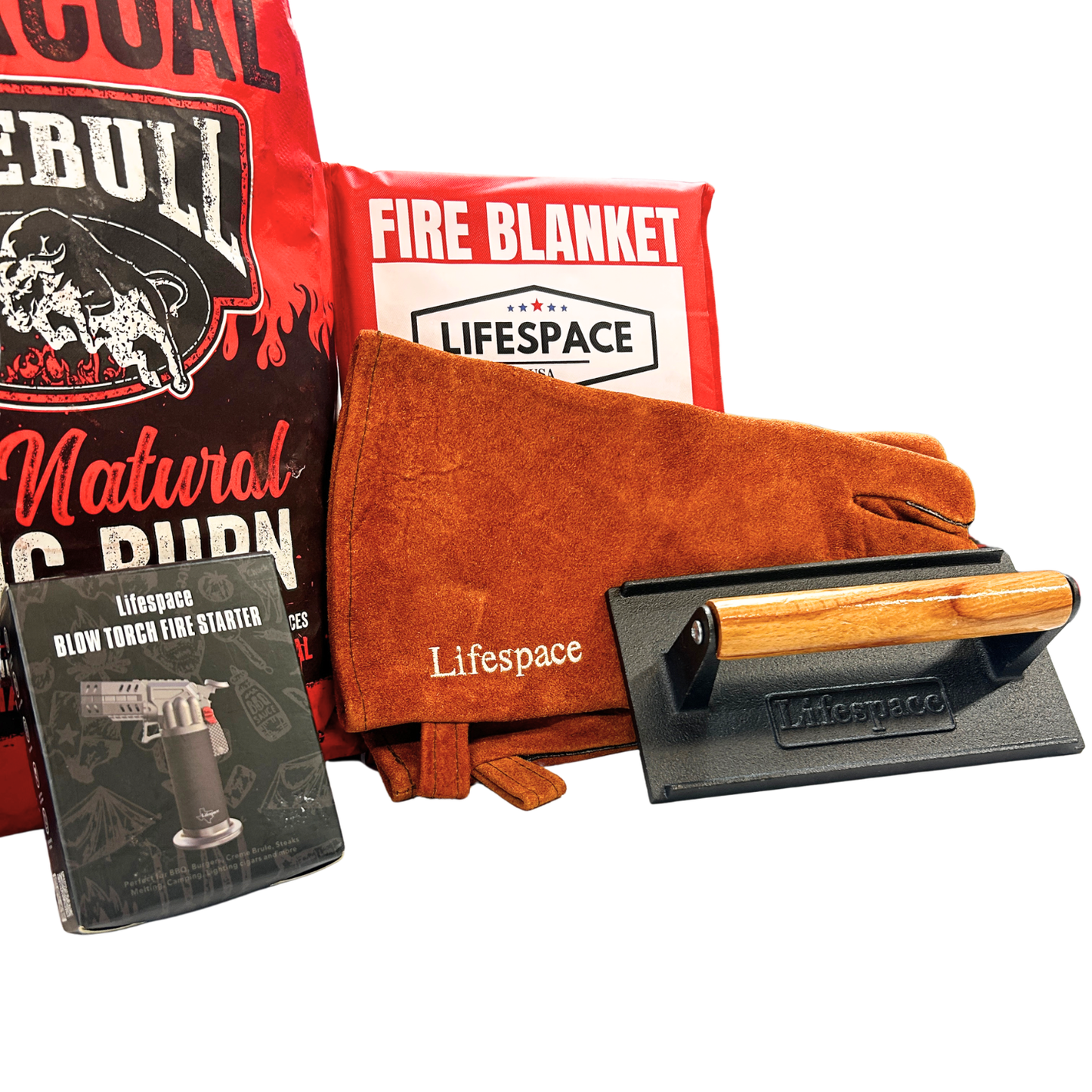 Lifespace Charcoal Steak Bundle — Live Fire Cooking Kit (Charcoal Bundle 1)