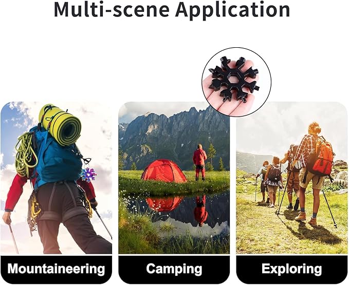 Lifespace 18-in-1 420 Stainless Steel Snowflake Multi Tool - Black