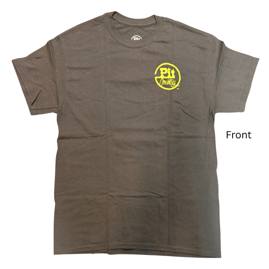 Pit Country Premium Graphic Crewneck Mens T-Shirt - “Fat Side Up or Down?"