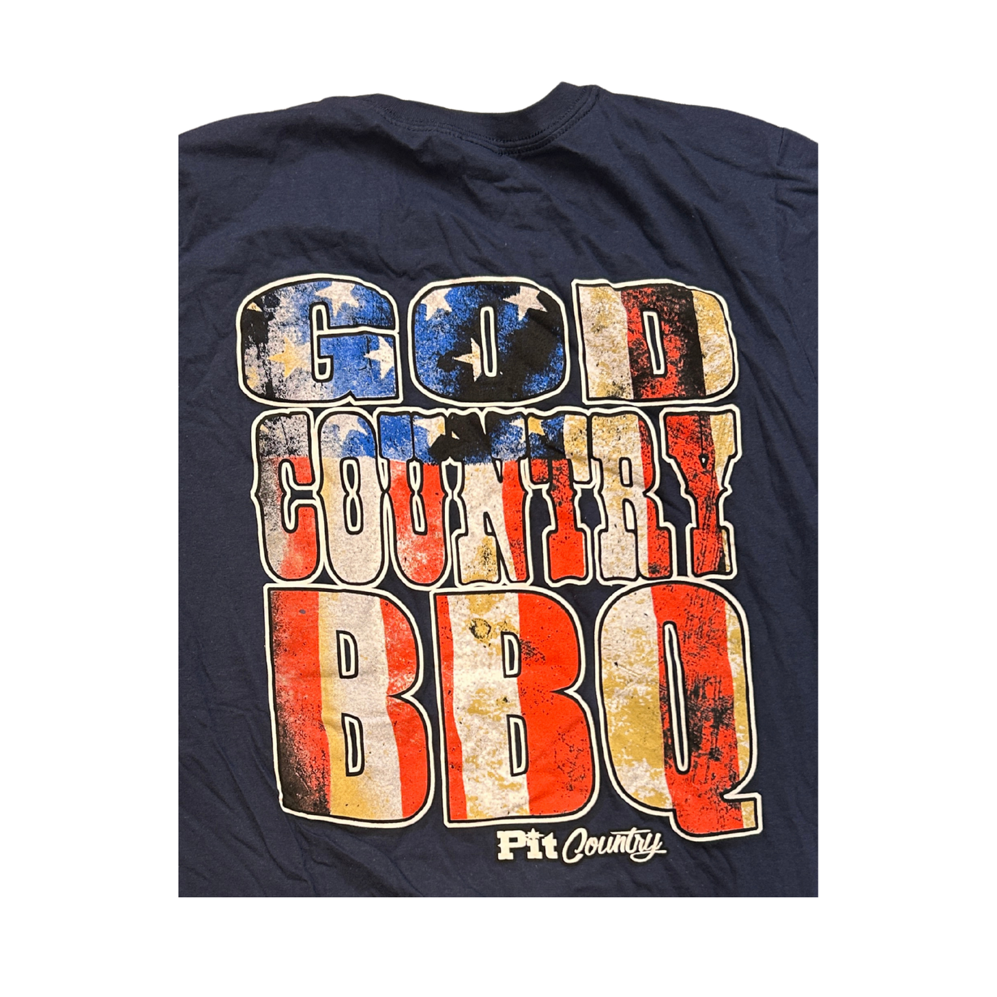 Pit Country Premium Graphic Crewneck Unisex T-Shirt - “God, Country, BBQ"