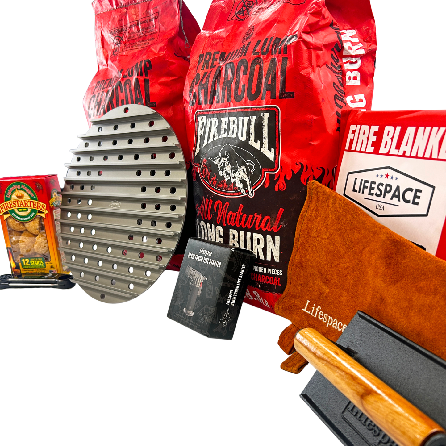 Lifespace Charcoal Steak Bundle — Live Fire Cooking Kit (Charcoal Bundle 1)