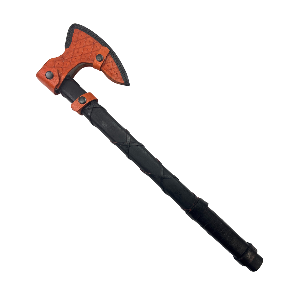 Lifespace Hand Forged High Carbon Steel Ax with Ash Wood Handle Wrapped in Leather