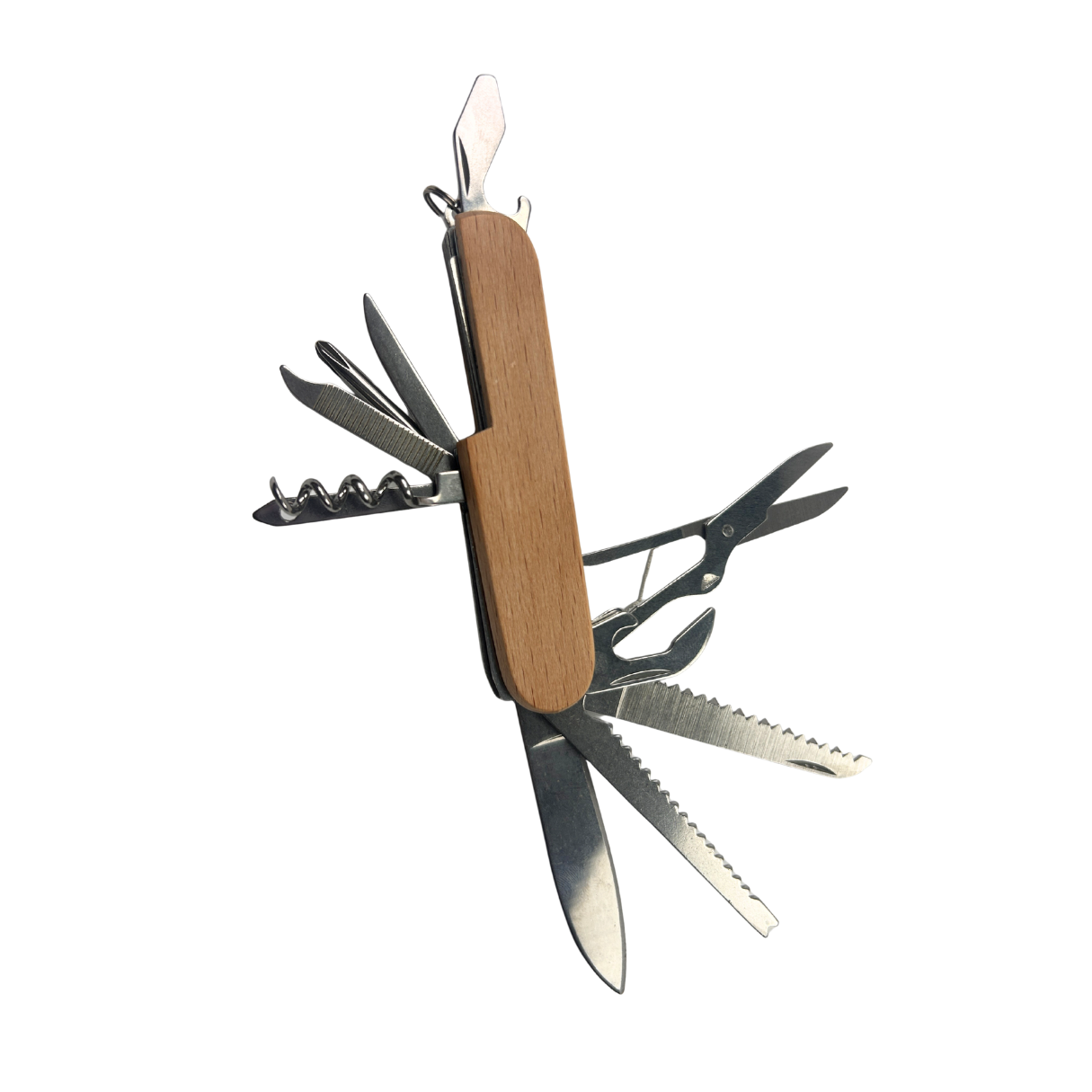 Lifespace 11-in-1 Multi Functional Wood Handle EDC Knife (420SS)