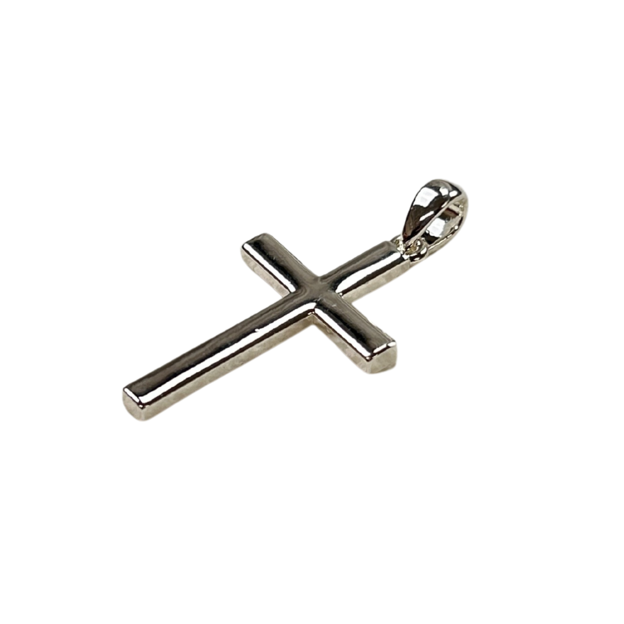 The Cross Road Large Simple Silver Plated Cross Pendant