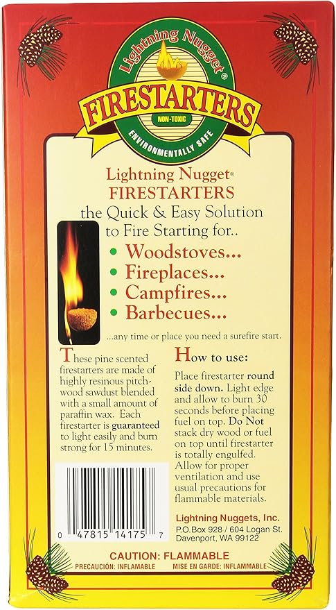 Lightning Nugget Firestarters - Box of 12 Nuggets