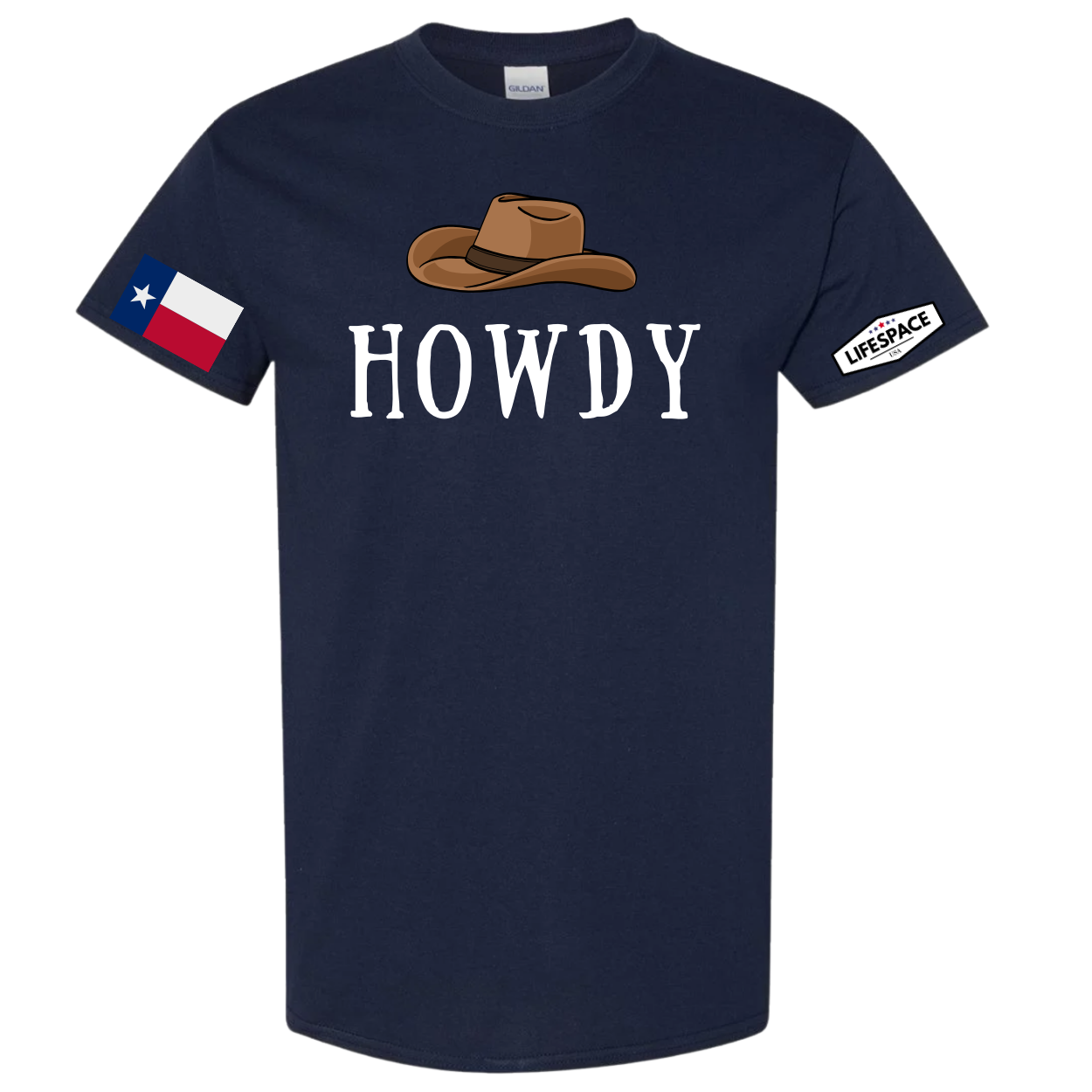 Lifespace Premium Cotton-Poly Blend Crewneck T-shirt "Howdy"