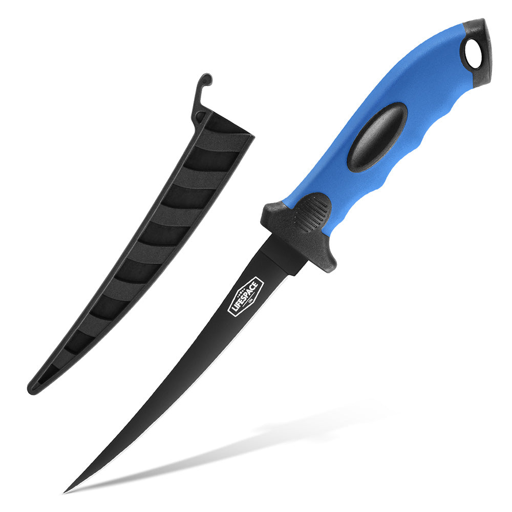 Lifespace 9" & 6" Stainless Steel Fish Filleting Knife Combo Set With Sheaths
