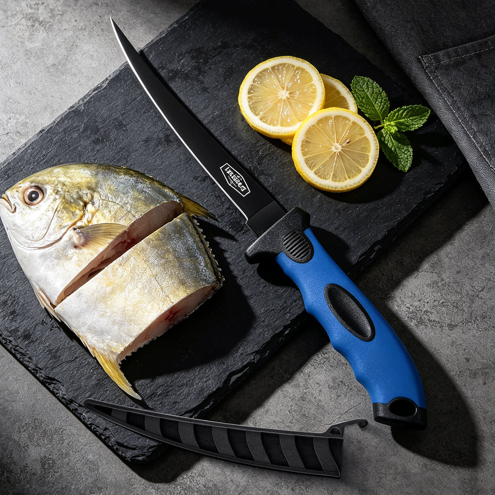 Lifespace 6" Stainless Steel Fish Filleting Knife With Sheath