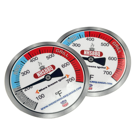 National High School BBQ Association "Thermometer" Sticker Bumper Sticker