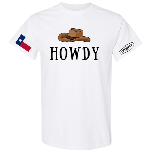 Lifespace Premium Cotton-Poly Blend Crewneck T-shirt "Howdy"