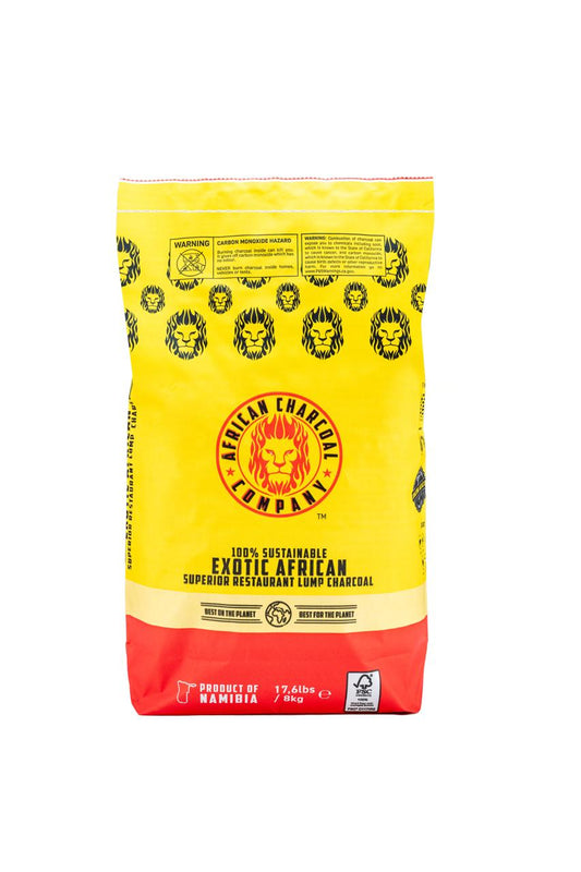 African Charcoal Company 100% Sustainable Superior Restaurant Lump Charcoal - 17.6lbs