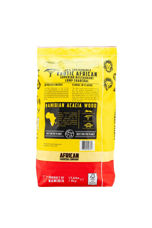African Charcoal Company 100% Sustainable Superior Restaurant Lump Charcoal - 17.6lbs