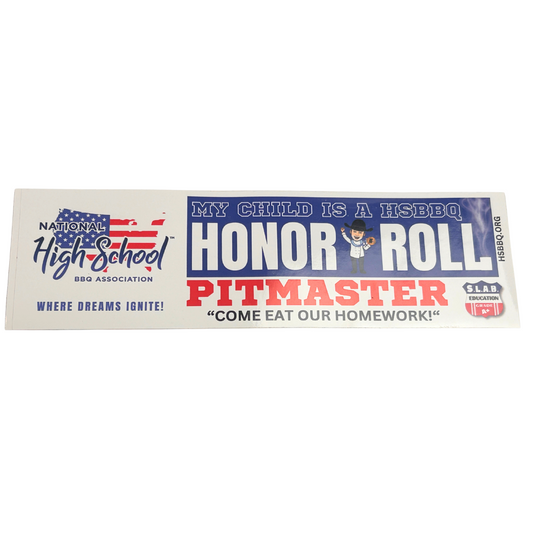 National High School BBQ Association "Honor Roll" Sticker Bumper Sticker