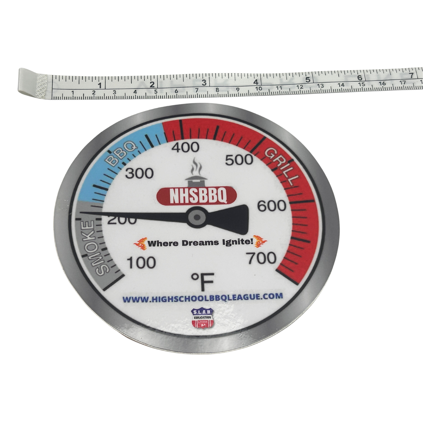 National High School BBQ Association "Thermometer" Sticker Bumper Sticker