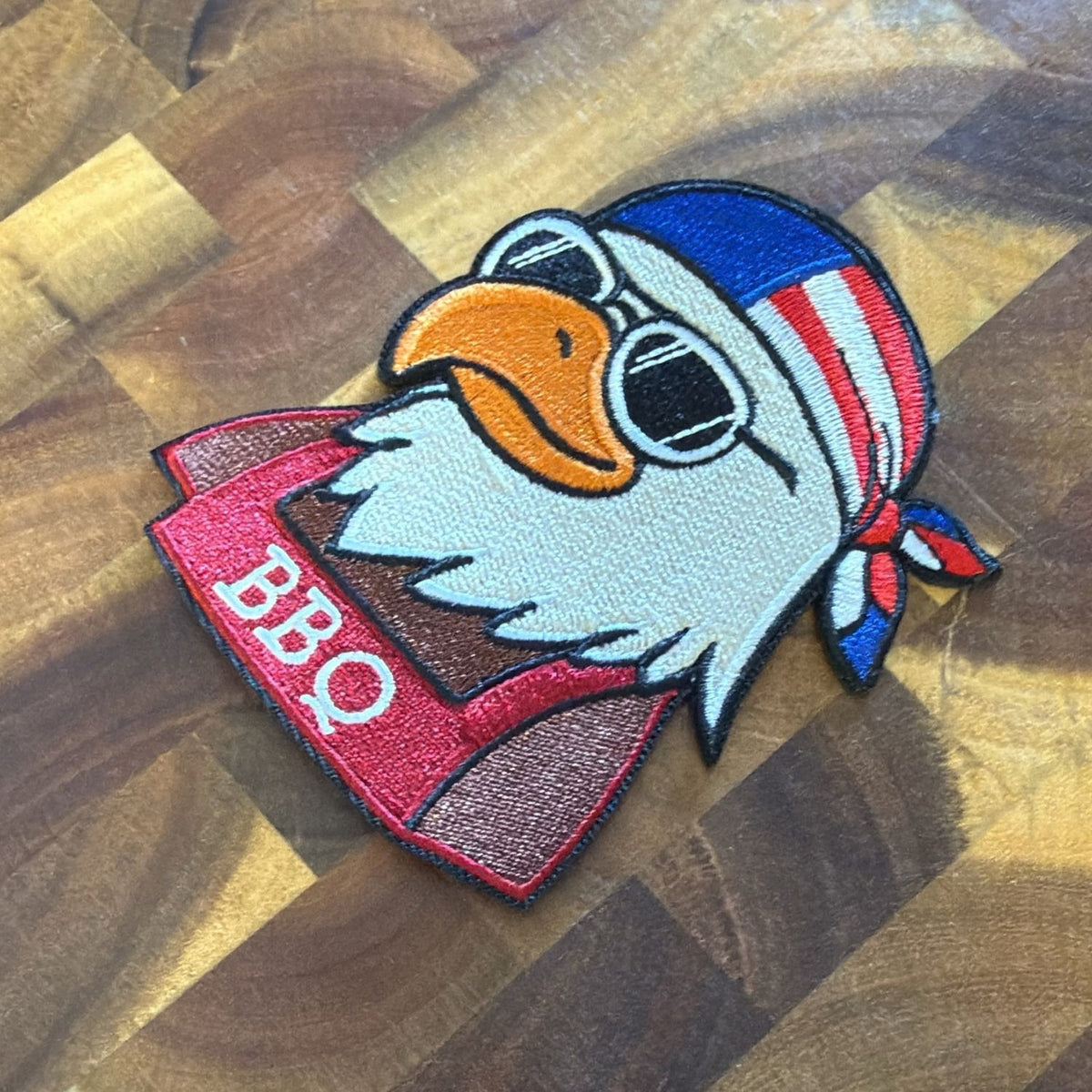 Lifespace 4" "BBQ Eagle" Embroidered Iron-on Patch