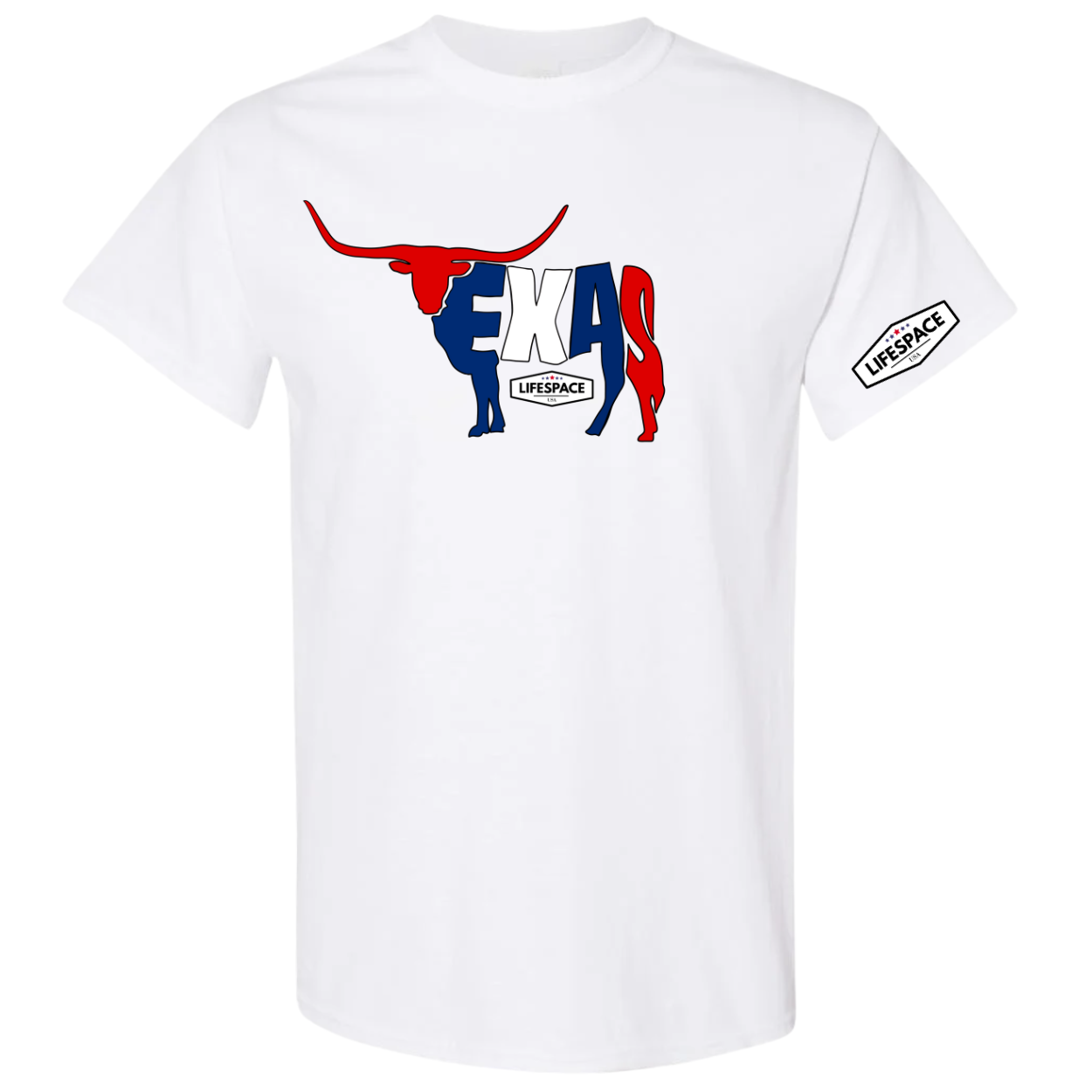Lifespace Premium Cotton-Poly Blend Crewneck T-shirt "Texas Longhorn"