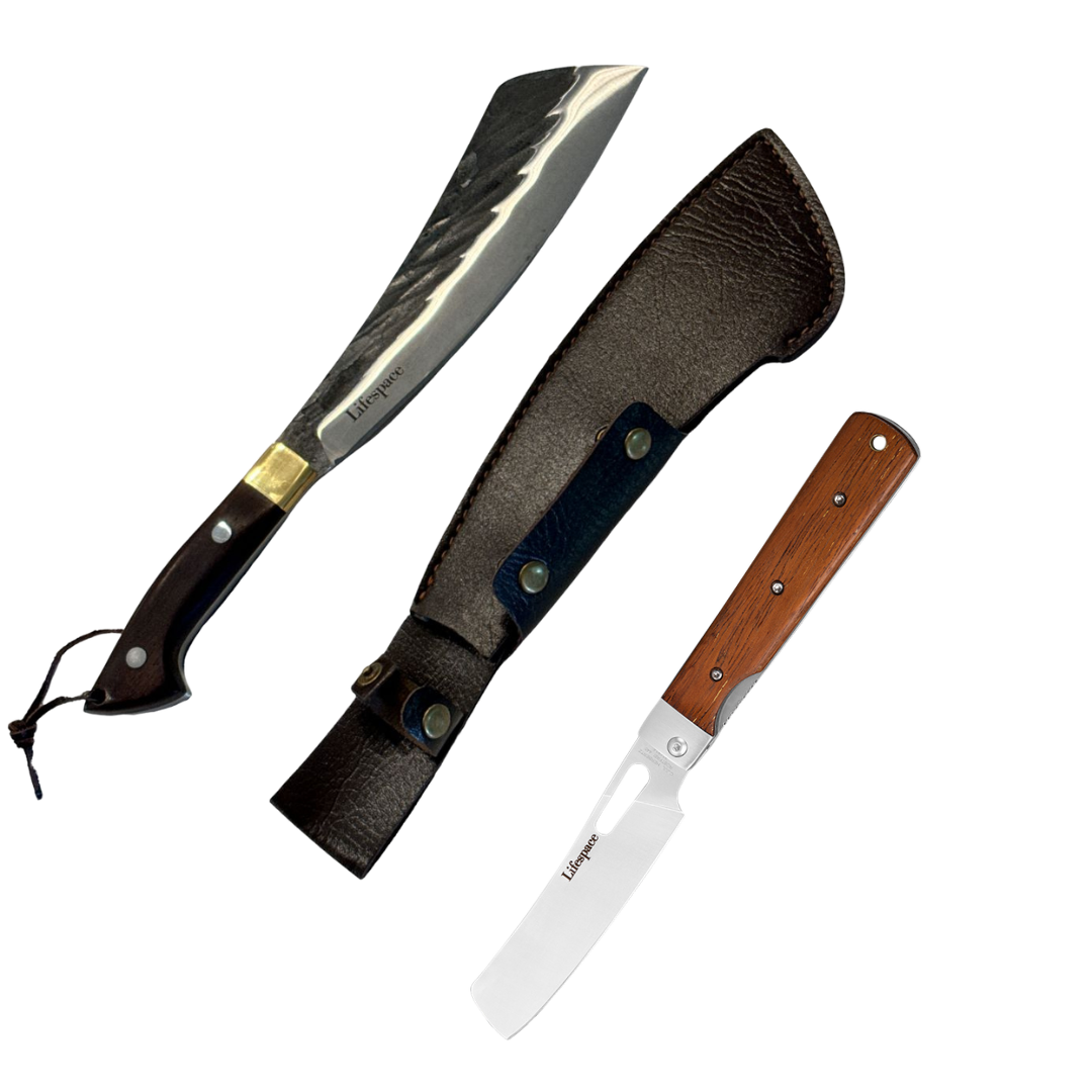 Lifespace PitMaster’s Power Pair™ — Premium Chef Knife & Cleaver Bundle